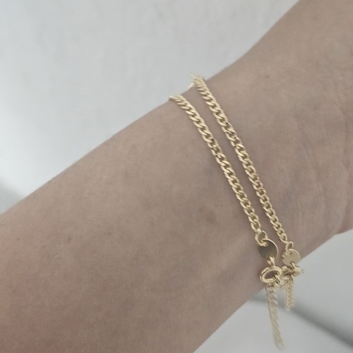 2 Piece 18k Gold Filled Love bracelet set Everyday Bracelet Heart Bracelet Set - 第 9/13 張圖片