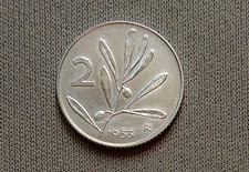 Italia Repubblica Italiana 1953 2 Lire Ulivo - Ape