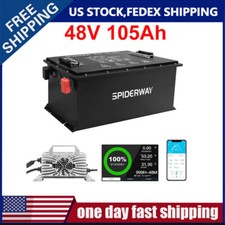 48V 105Ah Golf Cart Lithium LiFePO4 Battery,200A BMS,6000 Cycles,Bluetooth APP