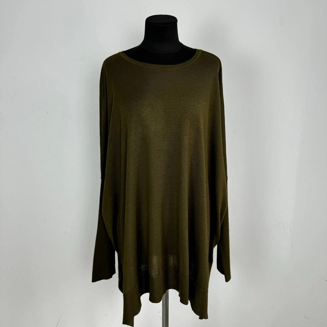 Robe tunique décontractée GUCCI laine olive cachemire fabriquée en Italie taille L