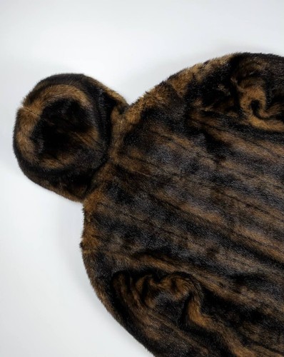 ๐จ 90s Balmain vintage heavy faux fur reversible coat jacket mans M browm black - Picture 6 of 16