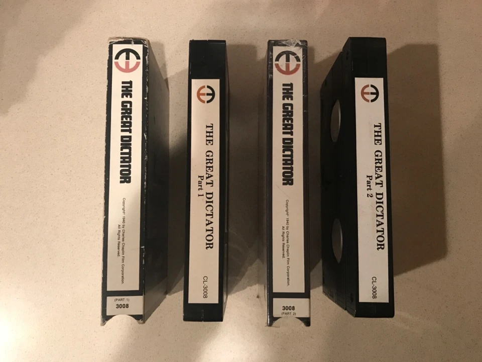 The Great Dictator: Part 1 & 2 (VHS, 1978, Magnetic Video) Charlie Chaplin - Image 3 of 4