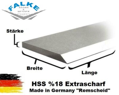 2 Stück Hobelmesser 325x20x3mm HSS U0018 Wolfram Streifenhobelmesser