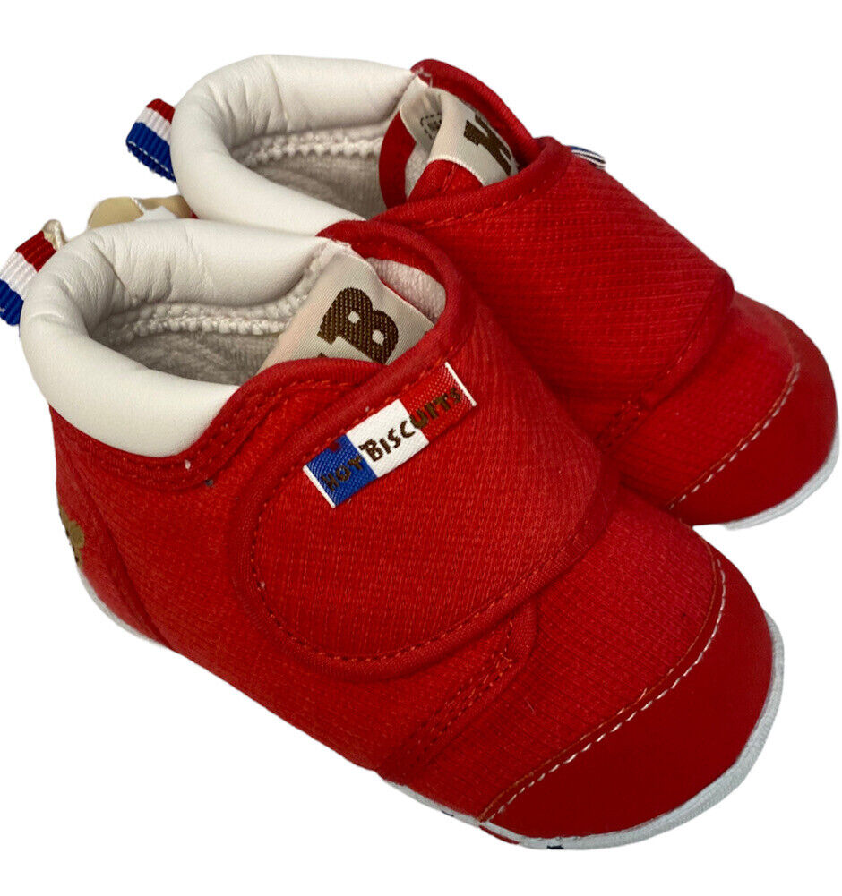 NWT Miki House Hot Biscuits Baby Second Shoes Red Shoes Size 11.5/US4 Japan