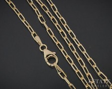 14k Yellow Gold 2.2mm Paperclip Chain Link Ladies Necklace 4.1g 18"L i18772