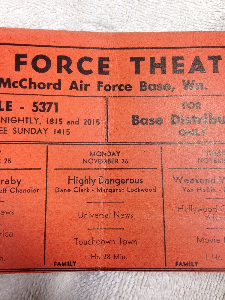 McChord Air Force Base, Washington, Air Force Theater auf Basis, 1940er