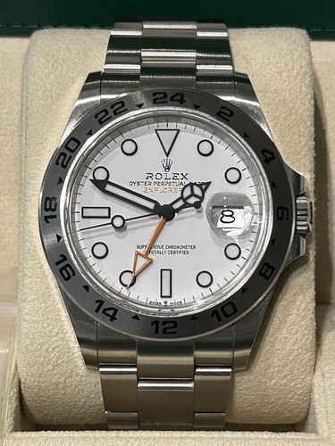 2024 Rolex EXPLORER 226570 II 2 Polar White Dial 42mm Steel Automatic Watch B&P