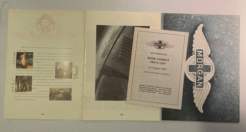 Rare Vintage Morgan Motor Company Advertisement Brochures Signed By Engineers