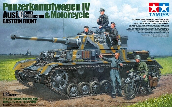 Tamiya 25209 - 1:35 Dt. PzKpfw. IV Ausf. G With Krad ""Ostfront"" - New