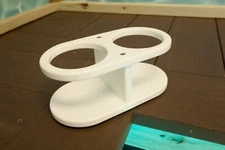 Boat Marine Double Cup Holder Cupholder  White Starboard