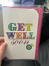 Paper Craft Get Well Soon Card With Envelope New  
