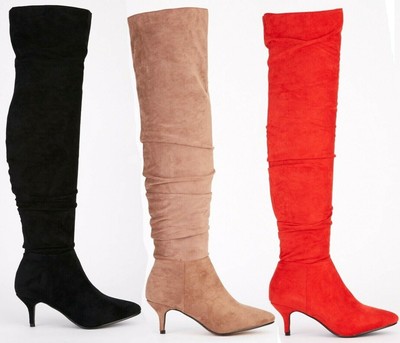 ruched pointed toe boots