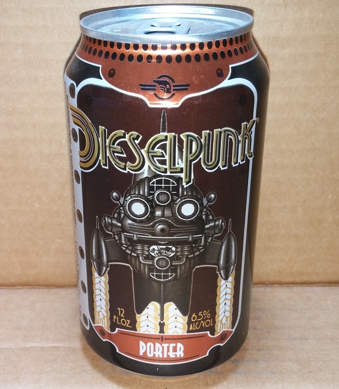 DieselPunk Porter 12 oz. beer can - World Brews, Rochester, NY - EMPTY