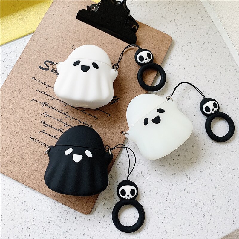 Lovely Cartoon Ghost Silicone Earphone Cover for Apple Airpods 1 2 Pro 2 3rd-image