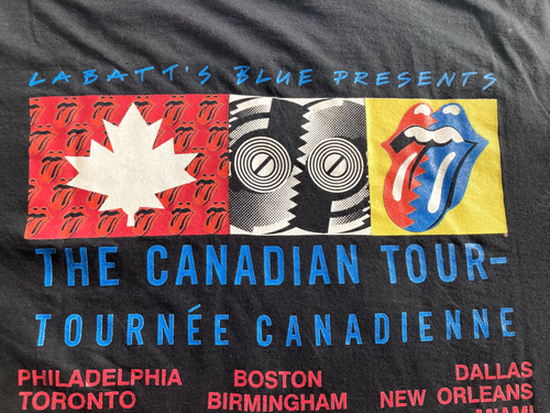 Vintage 1989 Rolling Stones Tongue Lips USA Canada Tour T-shirt Screen Stars L - Picture 12 of 15
