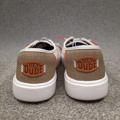 Hey Dude Cody Craft Linen Womens Shoes Sneakers Size 7 White 