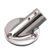 STAINLESS ROUND RAIL BASE 7/8" 30°, DECK HARDWARE, BIMINI HARDWARE (S3650-0300)