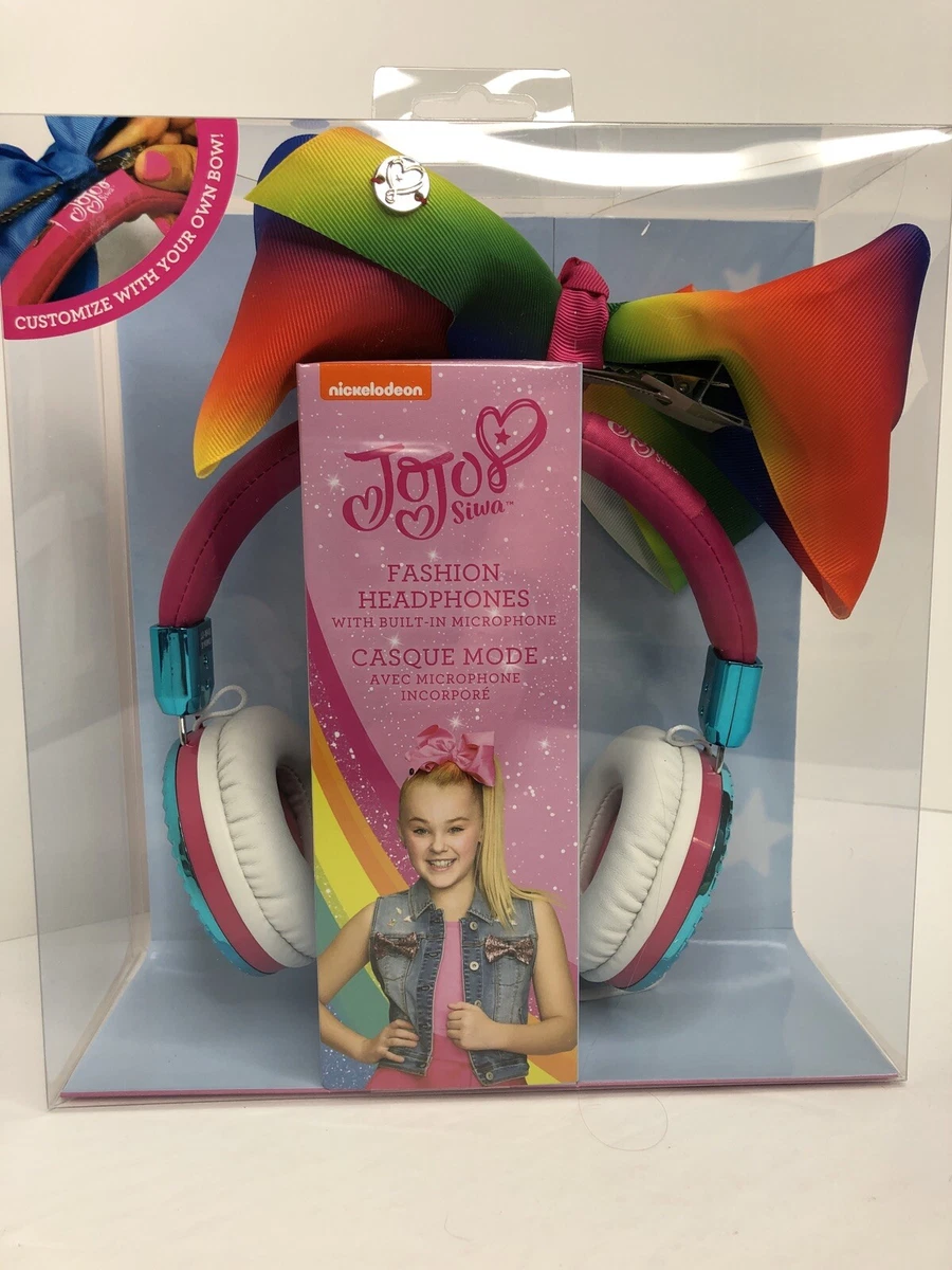 JoJo Siwa Bow Fashion Headphones with built in Microphone New in box Teen Girls