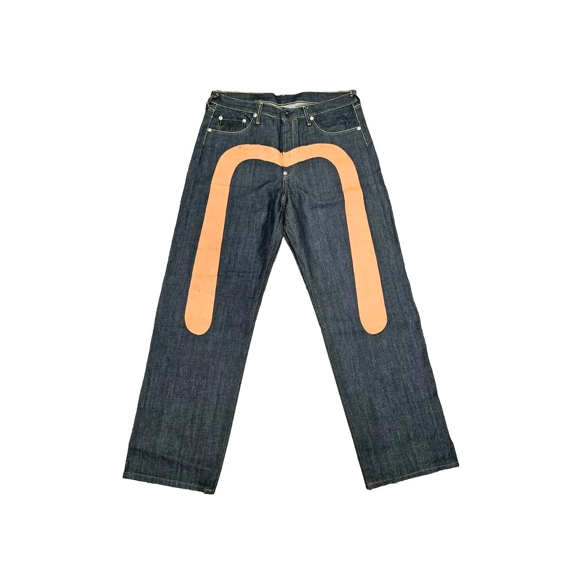 Evisu Diacock Double Sided Orange Made In Japan Vintage 2002 Mens