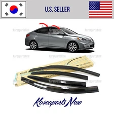 2S Tape Smoke Door Window Vent Visor Deflect for HYUNDAI ACCENT SEDAN 2012-2017