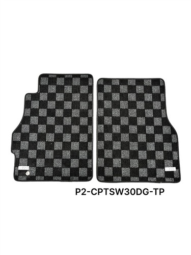 P2M for Toyota MR-2 Spyder MRS SW30 2000-05 Race Checkered Front Floor Mats - Picture 2 of 5