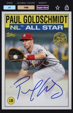 [DIGITAL CARD] Topps Bunt 2022 PAUL GOLDSCHMIDT 1986 ALL-STAR SIG, STL CARDINALS