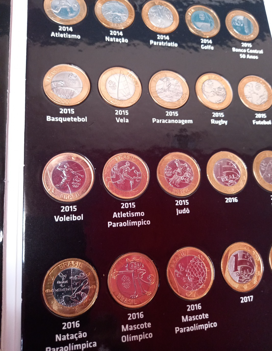 Brazil Coin Full Album -1998 to 2025 -All 1 Real Commemorative
