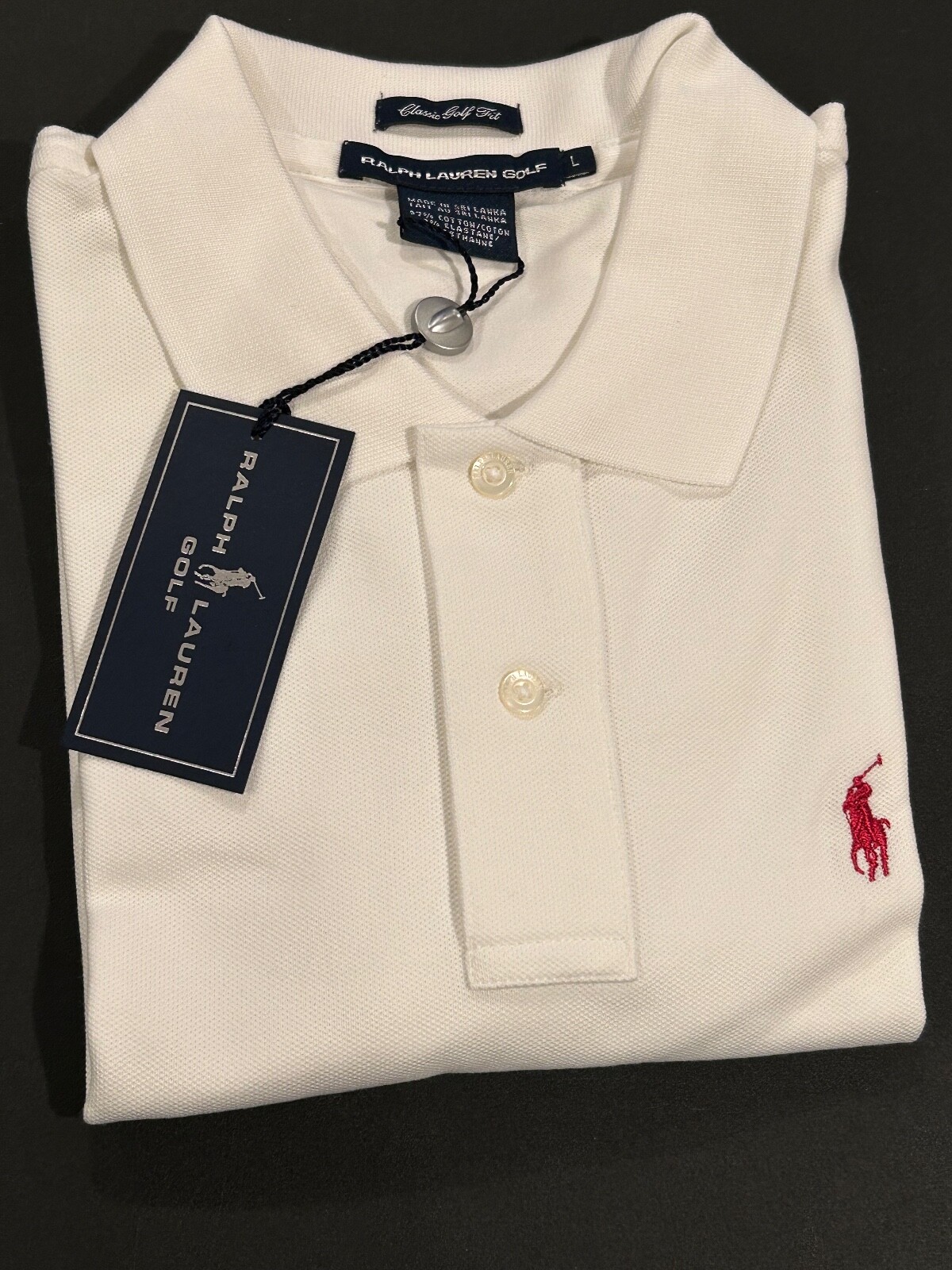 Polo Ralph Lauren Golf Shirt Woman Ladies L NETJETS L Pony Cotton Blend NEW eBay