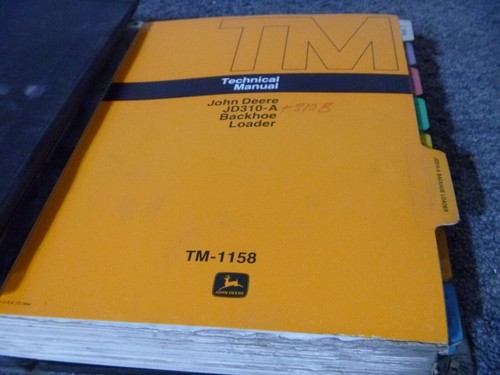 John Deere JD310-A 310-A Baggerlader Service Reparaturanleitung TM1158