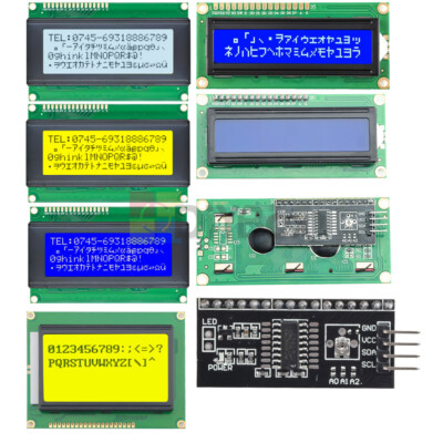 LCD 20x4 LCD1602/2004A I2C YELLOW/BLUE Display Module LED Backlight 5V Board New