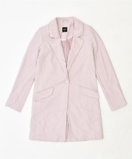 Oasis Womens Overcoat Uk 6 Xs Pink Polyester Cj04