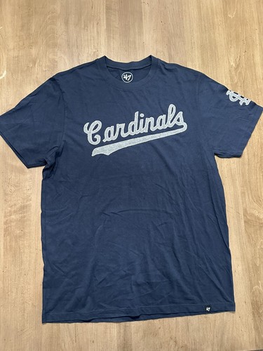St Louis Cardinals T-Shirt New MLB '47 Brand short sleeve logo Blue Mens Medium