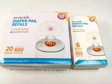 Munchkin Arm And Hammer Diaper Pail Snap Seal And Toss 20 6 Refill Bags