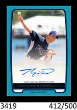 1-2012 BOWMAN PROSPECTS BLUE PARALLEL AUTO TAYLOR GUERRIERI RAYS 412/500