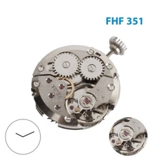 FHF 351 SWISS🇨🇭 Made Manual Watch Movement, 2 Hands , 17 jewels, Silver