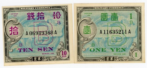 Giappone … P-63,67a … 10 Sen-1 Yen … ND (1945) … *UNC*.😉 - Foto 1 di 2