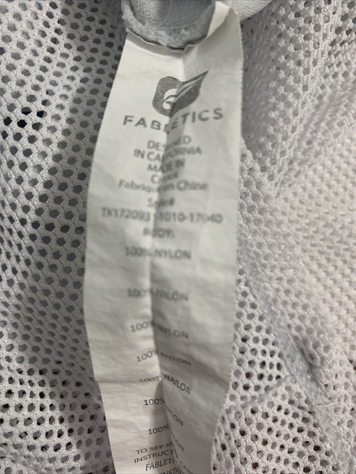 Fabletics White Grey Lightweight Mesh Racerback A… - image 8