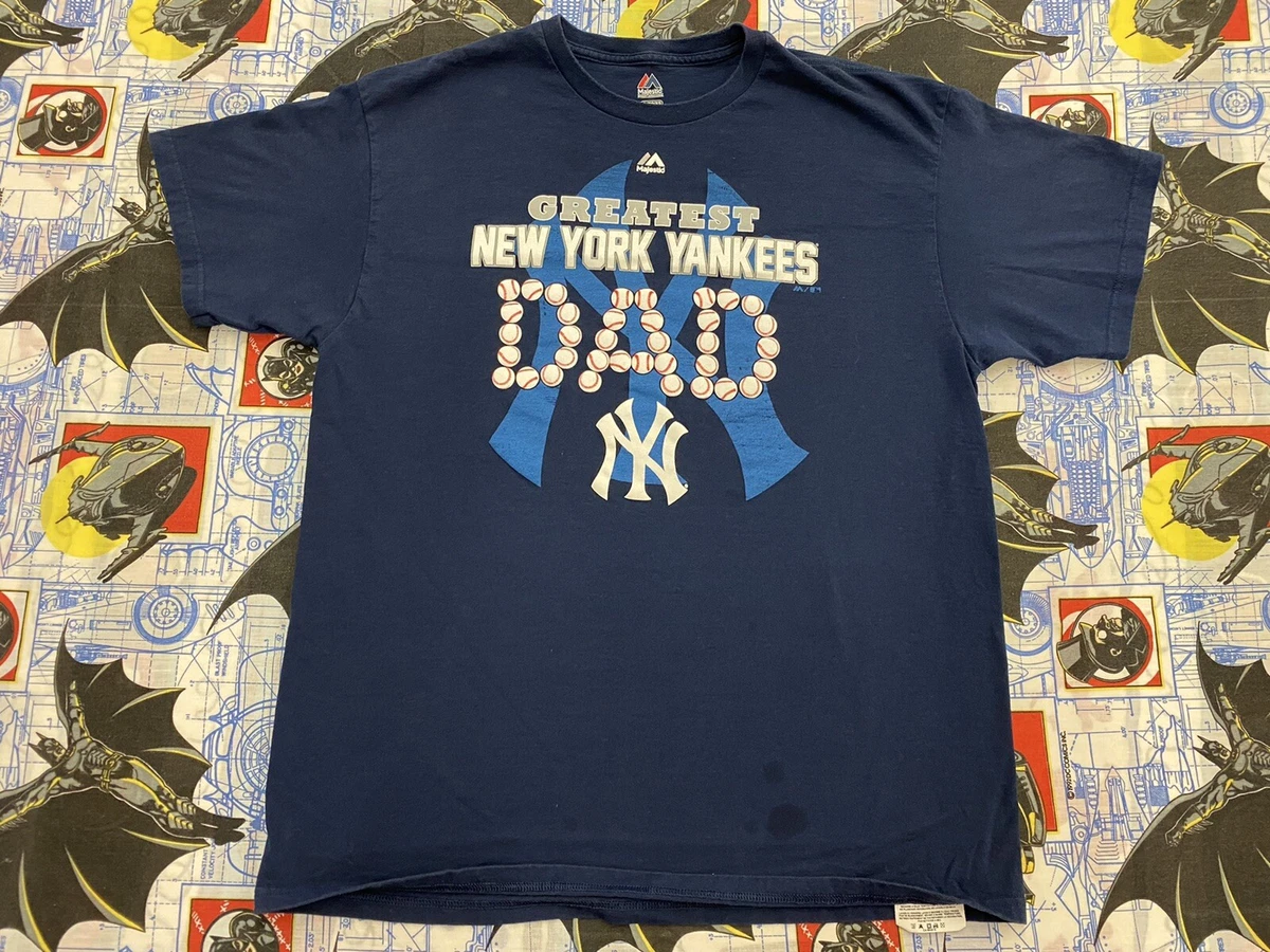 Greatest New York Yankees Dad Men's T-Shirt Blue XL Majestic MLB