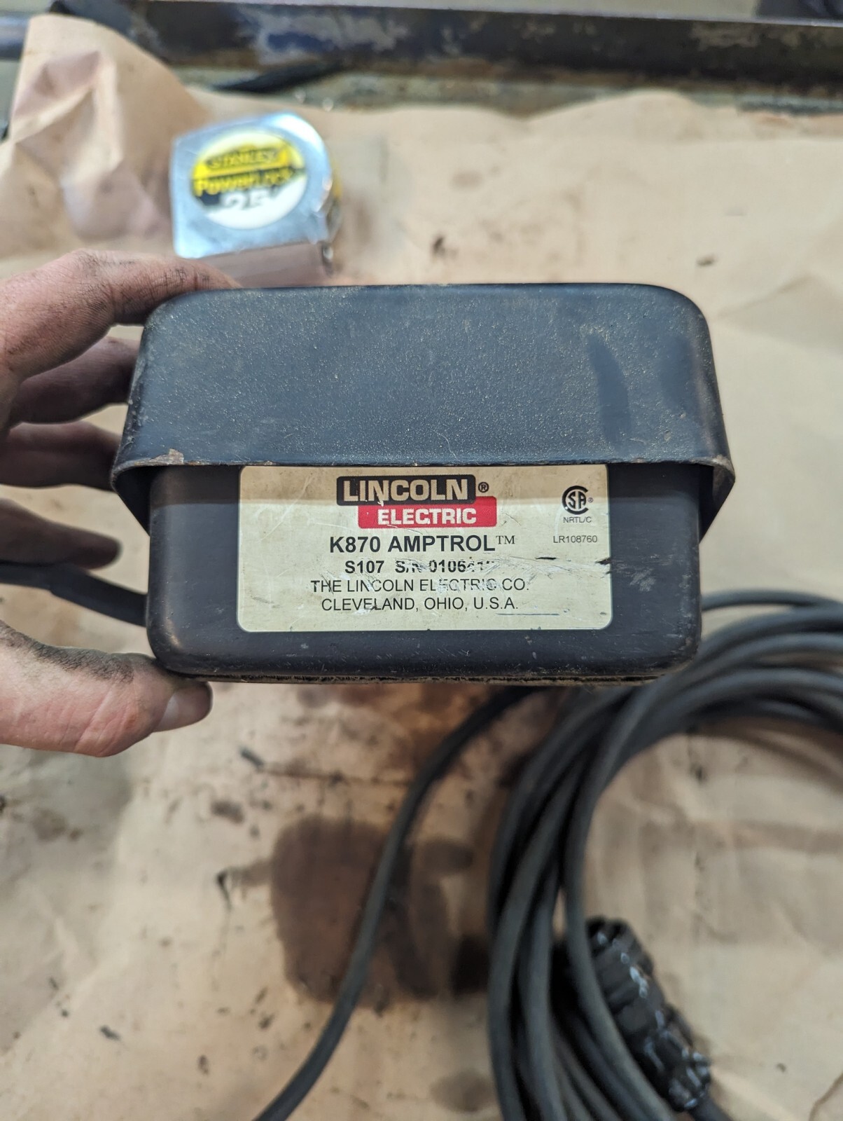Lincoln Electric Welding K870 Amptrol S106 Foot Control Pedal