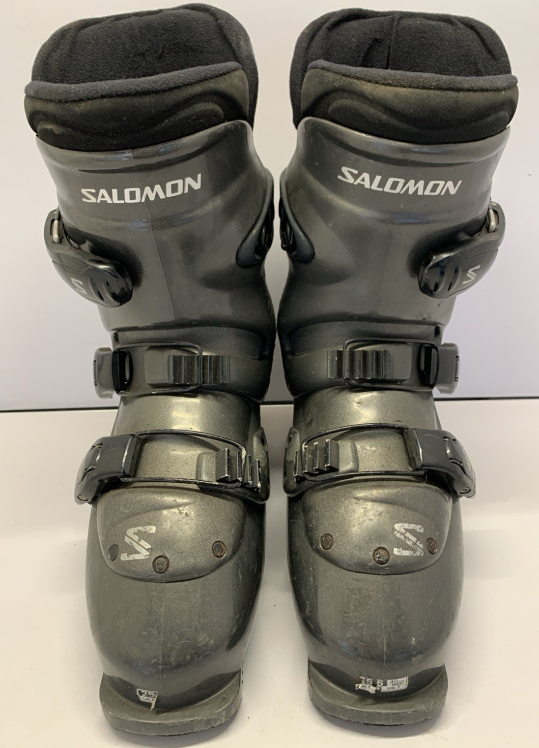 Scarponi da sci Salomon Symbio 500 UK 6 5 taglia 25 25 5 295 grigio argento nero uomo.