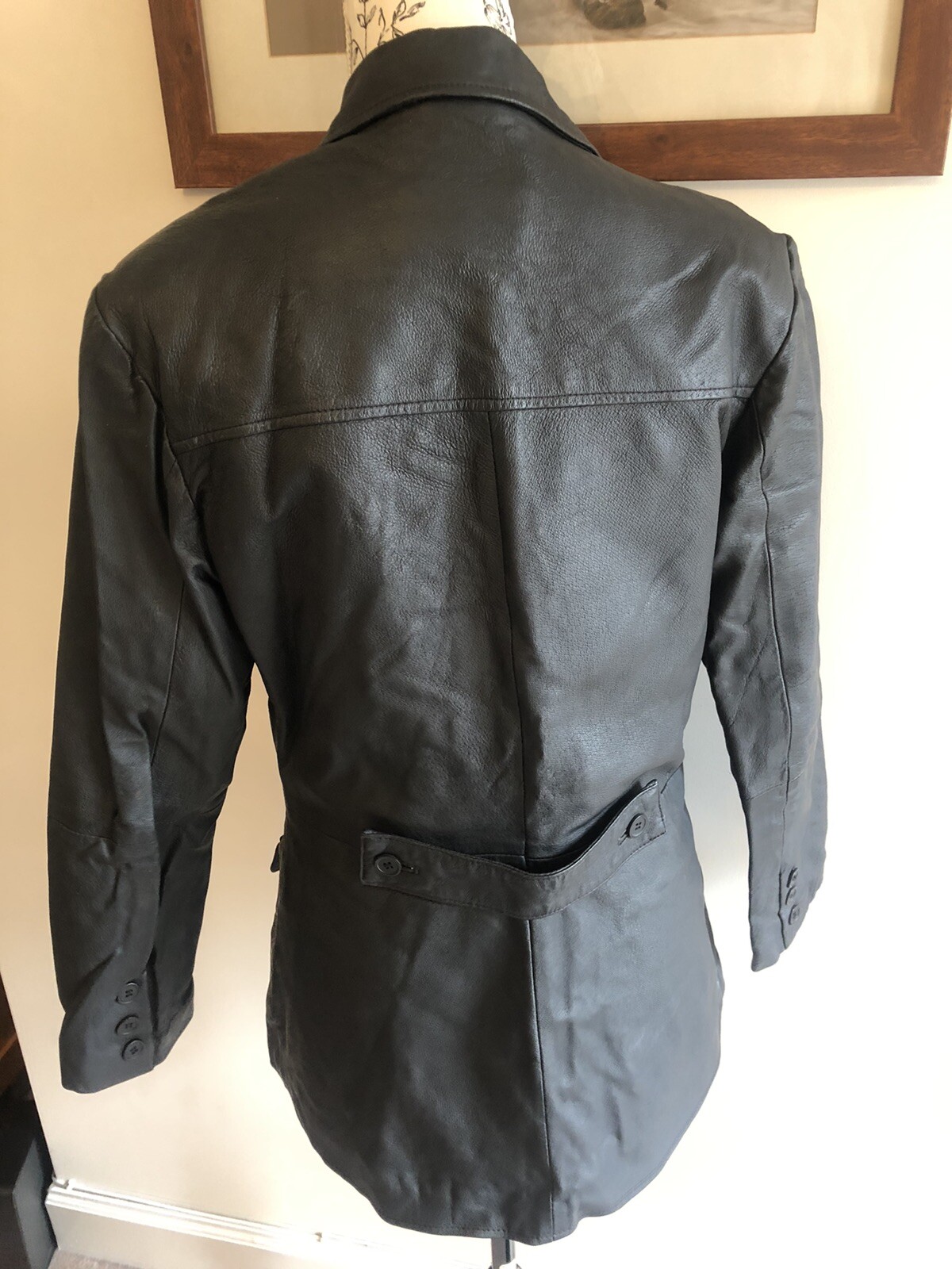 Outer Edge Real Leather Jacket Button Front Size … - image 6