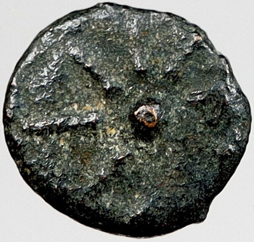 80BC Biblical Jerusalem Widow's Mite ALEXANDER JANNAEUS Coin HENDIN 1153 i120976 - Picture 1 of 3