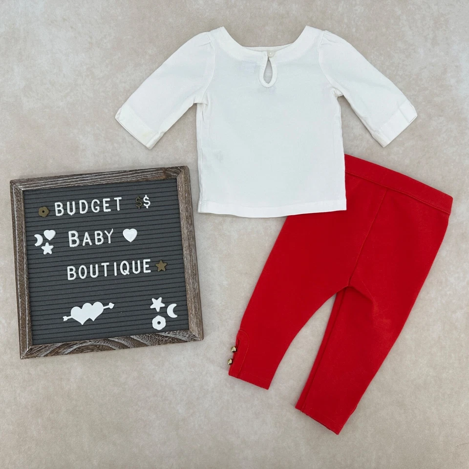 Conjunto de Top y Pantalones JANIE AND JACK Villa Garden Bonjour Talla 6-12 Meses Foto 3 de 3