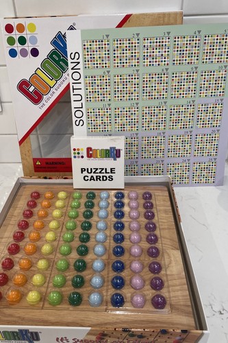 COLORKU Game Color-Sudoku Puzzle, 81 Balls, Solid Wood Board, COMPLETE 2006