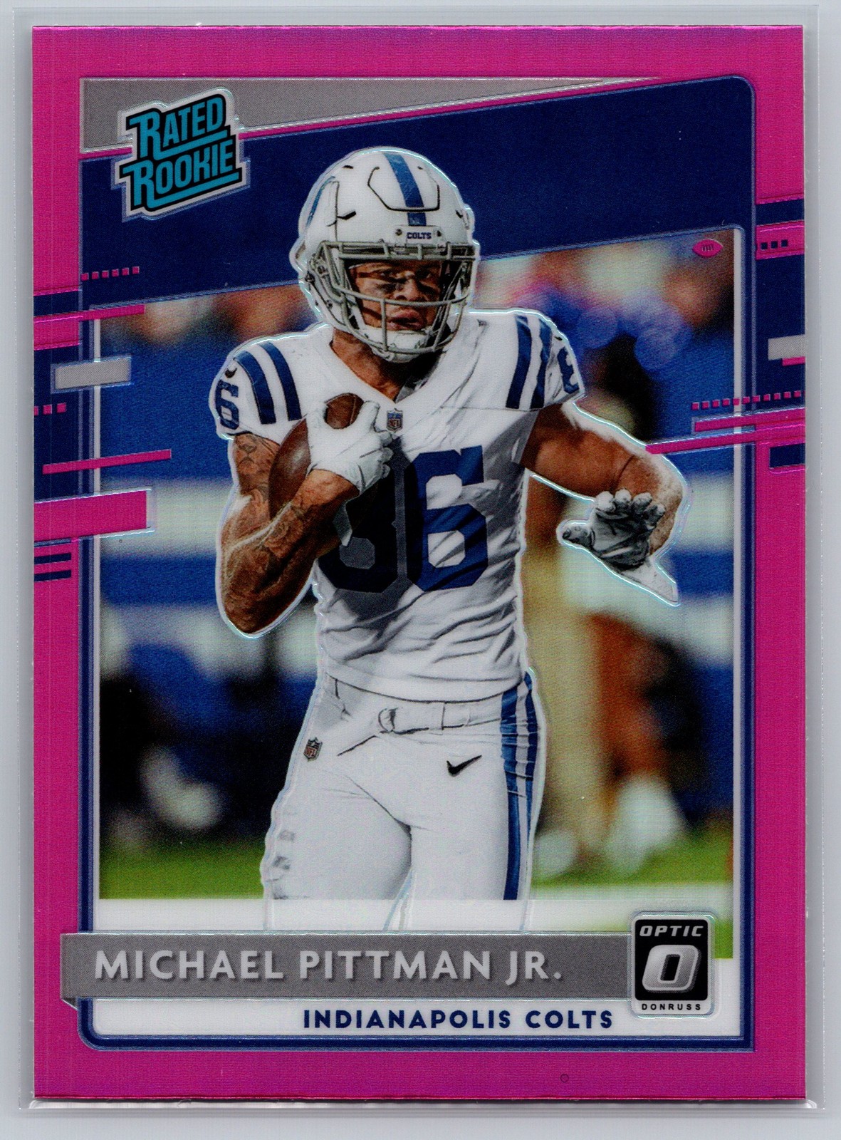 2020 Donruss #P-322 Michael Pittman Jr. Optic Preview Pink