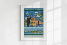 Vintage Europe Rail Poster – Printable Travel Wall Art