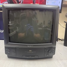 Sony KV-13VM20 Trinitron Color TV /VHS Combo RETRO GAMING No Remote CLEAN!