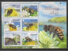 ALDERNEY 2009 BEES MIN SHEET MNH SG AMS362. (F972)