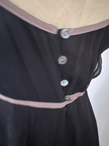 Jigsaw Silk Dress Black Beautiful Elegant Crepe De Chine Silk Size 12 - Picture 8 of 10