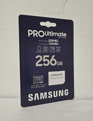 Samsung PRO Ultimate 256GB microSDXC Memory Card + SD Adapter - New
